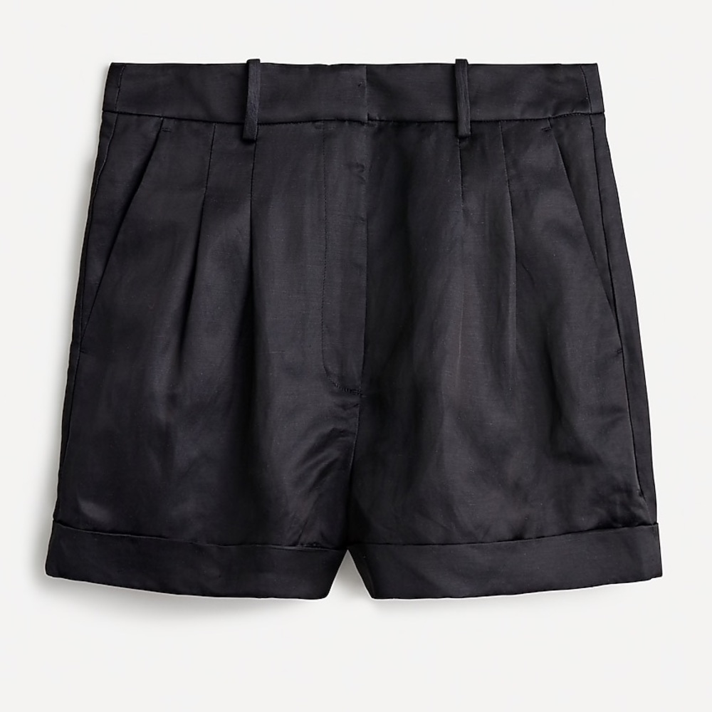 NWT J Crew Shorts in Satin Faced Linen